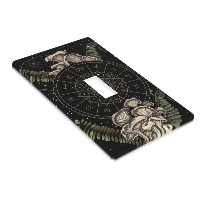 MOLIAN Witchy Mushroom Gaming Light Switch Cover, Single Gang Toggle 1 Gang 4.50"" X 2.76"" Wall Plate Cover, Kitchen Home Decor - Image 4